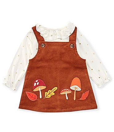Image of Adventurewear 360 Baby Girls 3-24 Months Pumpkin Schiffli Dress
