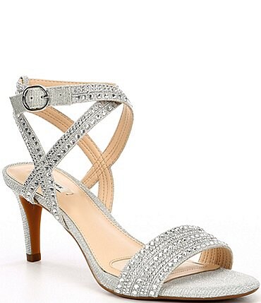 Image of Alex Marie Parlyn Glitter Rhinestone Ankle Strap Strappy Sandals