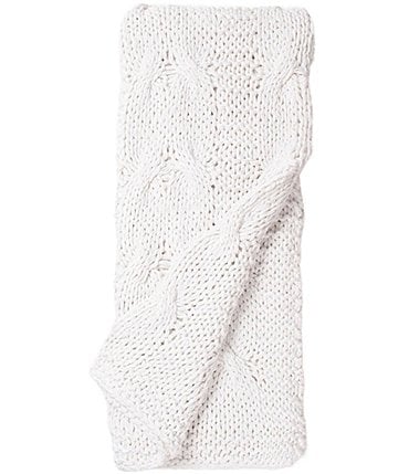 Image of Amity Home Micah Cable Knitted Cotton Throw Blanket