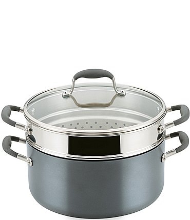 Image of Anolon Advanced Home Hard-Anodized Nonstick Wide Stockpot with Multi-Function Insert