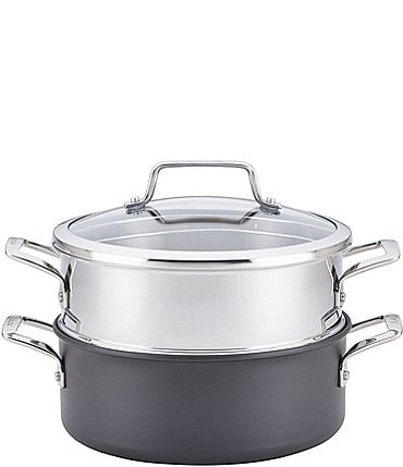 Image of Anolon Authority Hard-Anodized Dutch Oven with Stainless Steel Steamer Insert