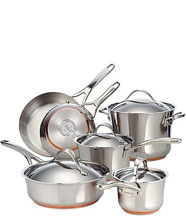 Image of Anolon Nouvelle Copper & Stainless Steel 10-Piece Cookware Set