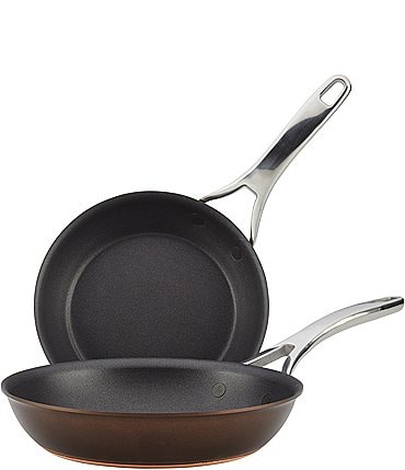 Image of Anolon Nouvelle Copper Luxe Hard-Anodized Nonstick Skillet Twin Pack