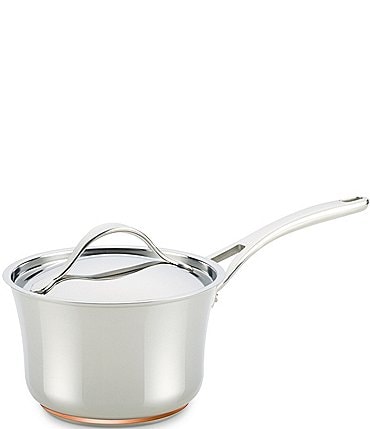 Image of Anolon Nouvelle Copper Stainless Steel 3.5-Quart Covered Saucepan