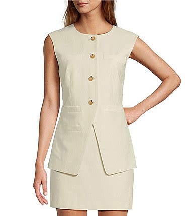 Image of Antonio Melani Elodie Button Front Vest
