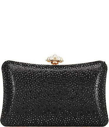 Image of Antonio Melani Heatset Rhinestone Minaudiere Clutch