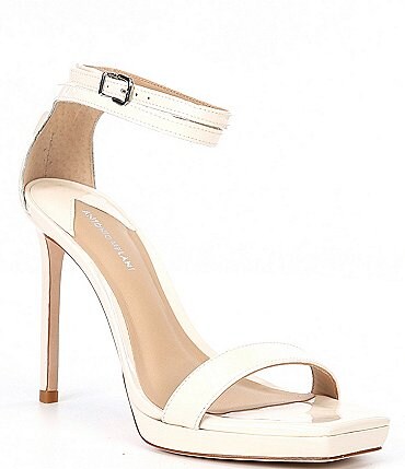 Image of Antonio Melani Marcey Patent Leather Ankle Strap Platform Dress Sandals