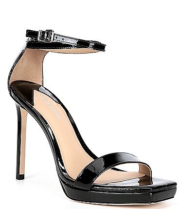 Image of Antonio Melani Marcey Patent Leather Ankle Strap Platform Dress Sandals