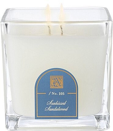 Image of Aromatique Sunkissed Sandalwood Cube Glass Candle