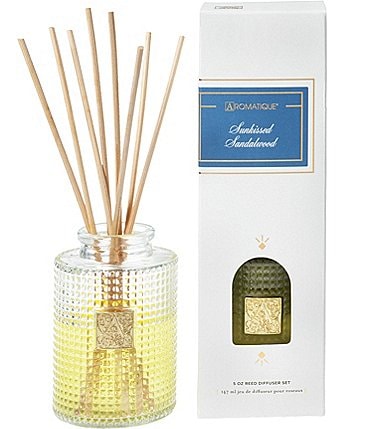 Image of Aromatique Sunkissed Sandalwood Reed Diffuser Set