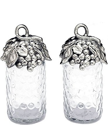 Image of Arthur Court Grape Honeycomb Glass Salt & Pepper Shaker Set