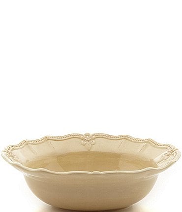 Image of Artimino Fleur-de-Lis Beveled Earthenware Oval Serving Bowl