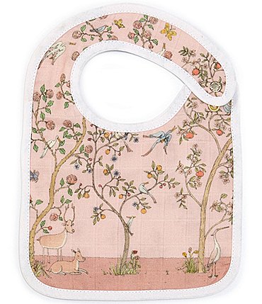 Image of Atelier Choux Paris Baby Organic Cotton In Bloom Reversible Small Bib