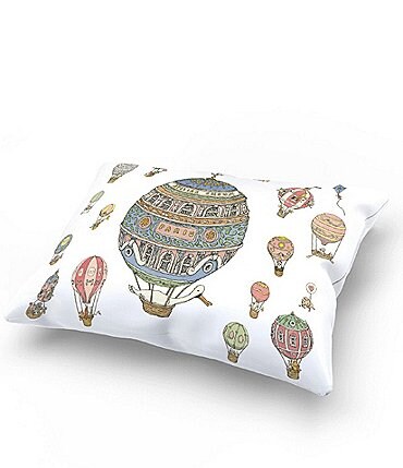 Image of Atelier Choux Paris Baby Satin Printed Hot Air Balloon Decorative Pillow