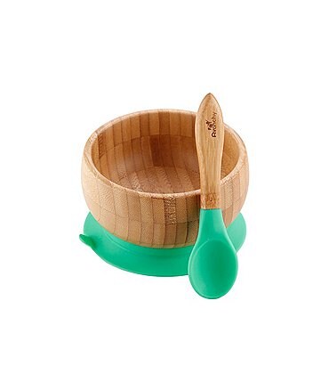 Image of Avanchy Bamboo Suction Baby Feeding Bowl & Spoon