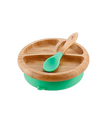 Image of Avanchy Bamboo Suction Baby Feeding Plate & Spoon