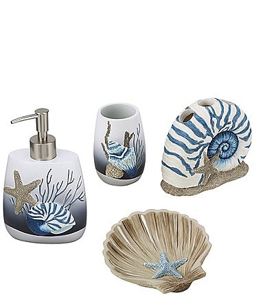 Image of Avanti Linens Blue Lagoon 4-Piece Bathroom Accessory Collection Set