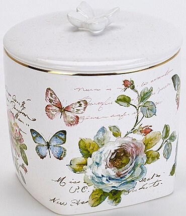 Image of Avanti Linens Butterfly Garden Covered Jar