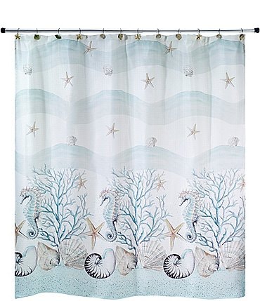 Image of Avanti Linens Coastal Terrazzo Shower Curtain