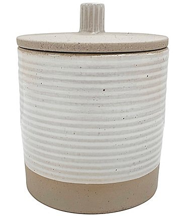 Image of Avanti Linens Drift Collection Textured Ribbed Covered Jar