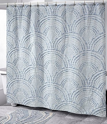 Image of Avanti Linens Modern Shells Blue Shower Curtain