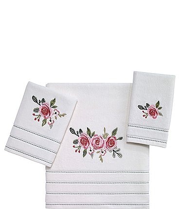 Image of Avanti Linens Spring Garden Embroidered  3-Piece Bath Towel Set
