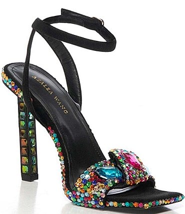 Image of Azalea Wang Discoball Multi-Color Rhinestone Dress Sandals