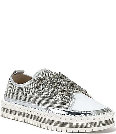 Image of Azalea Wang Gracelynn Rhinestone Platform Sneakers