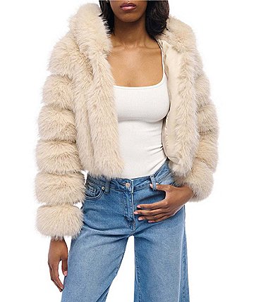 Image of Azalea Wang Jolene Faux Fur Hooded Filled Jacket