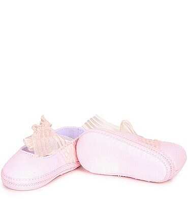 Image of Baby Deer Girls' Ava Ballet Bow Crib Shoes (Infant)