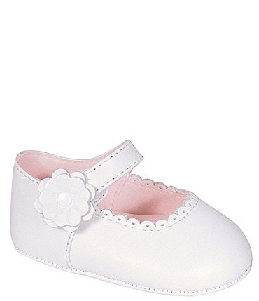 Image of Baby Deer Girls' Emma Scalloped Mary Jane Crib Shoes (Infant)