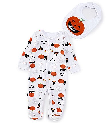 Image of Baby Starters Baby 3-9 Months Long Sleeve Halloween-Theme-Printed Footie Coverall