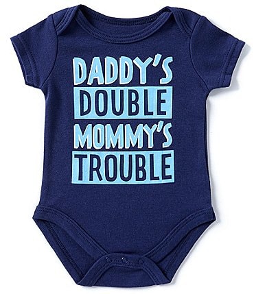 Image of Baby Starters Baby Boys 3-12 Months Short Sleeve Daddy's Double Bodysuit