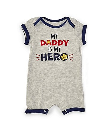 Image of Baby Starters Baby Boys 3-12 Months Short-Sleeve My Dad Is My Hero Shortall