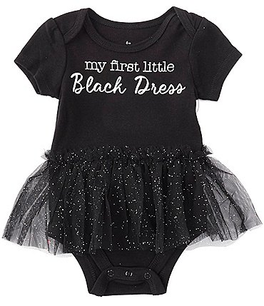 Image of Baby Starters Baby Girl 3-12 Months My 1st Little Black Dress Tutu Bodysuit