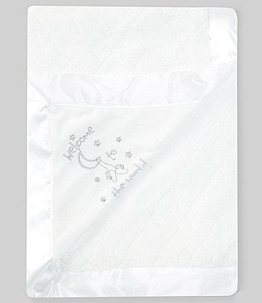 Image of Baby Starters Baby Welcome To This World/Textured Reversible Swaddle Blanket