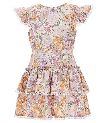 Image of Bardot Little/Big Girls 4-16 Ambrosia Flutter-Sleeve Floral Drop-Waist Dress