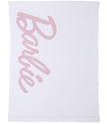 Image of Barefoot Dreams CozyChic® Barbie™ Logo Throw Blanket