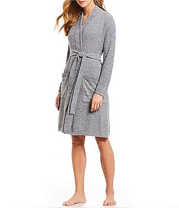 Image of Barefoot Dreams CozyChic Light Ribbed Short Wrap Cozy Robe
