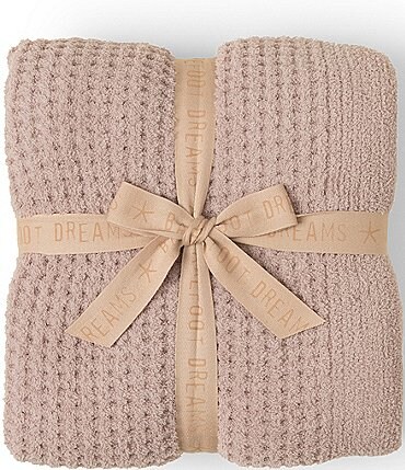 Image of Barefoot Dreams CozyChic Solid Waffle Knit Throw Blanket
