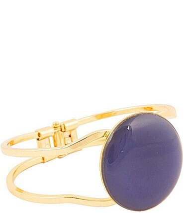Image of Barse New Haven Blue Agate Bangle Bracelet