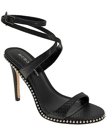 Image of BCBGeneration Jilma Leather Ball Chain Welt Ankle Strap Stiletto Sandals
