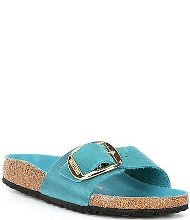 Image of Birkenstock Women's Madrid Big Buckle Detail Oiled Leather Sandals