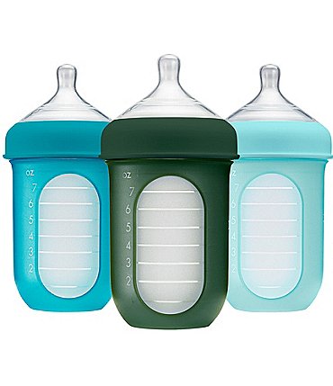 Image of Boon Nursh Silicone 8oz. Pouch Bottles 3-Pack