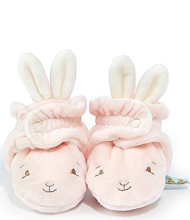Image of Bunnies By The Bay Baby Girls Newborn-6 Months Hoppy Feet Bootie Slippers