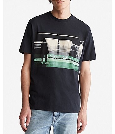 Image of Calvin Klein Blurred Subway Short Sleeve T-Shirt