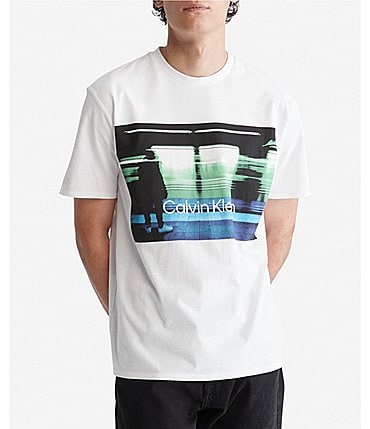 Image of Calvin Klein Blurred Subway Short Sleeve T-Shirt