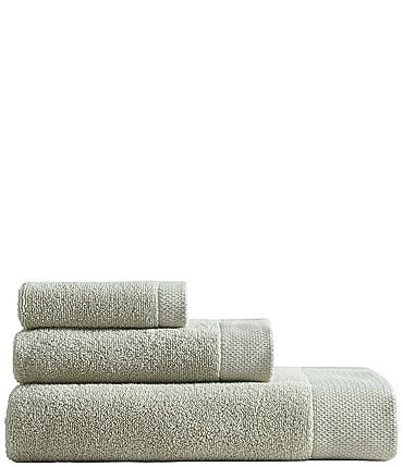 Image of Calvin Klein Entwine Solid Cotton Terry 3-Piece Bath Towel Set