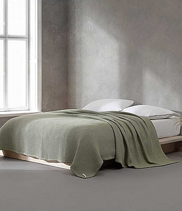 Image of Calvin Klein Honeycomb Textured Cotton Bed Blanket