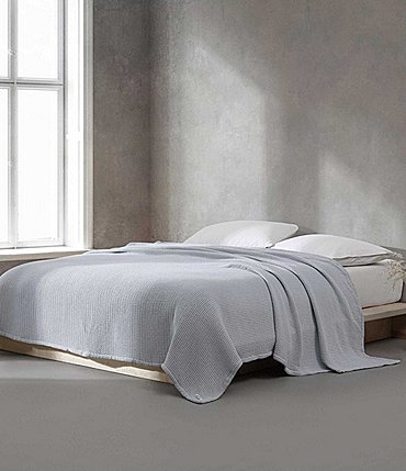 Image of Calvin Klein Honeycomb Textured Cotton Bed Blanket
